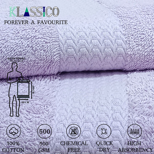 KLASSICO Export Quality 100% Cotton Turkish Hand Towels (Pack Of 3)| Get Free 2 Wiping Gloves - Regency India